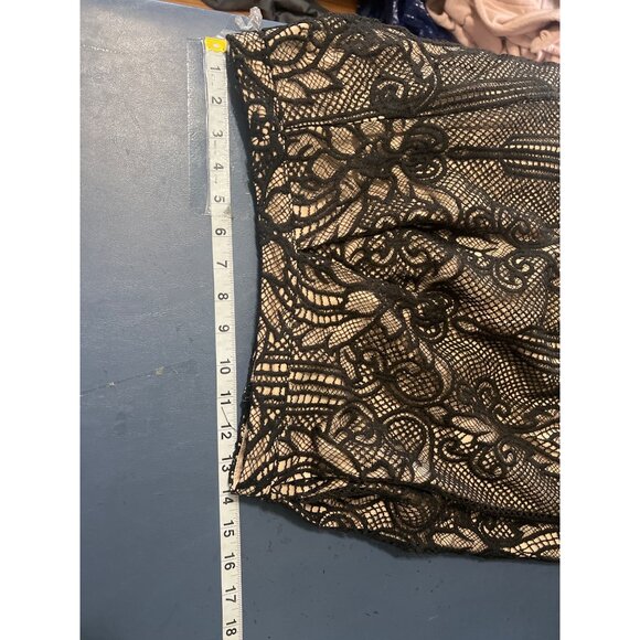 NEW FRANCESCAS Black Lace 2 Piece Crop Top & Skirt Set Small Victorian Pattern - Picture 4 of 16